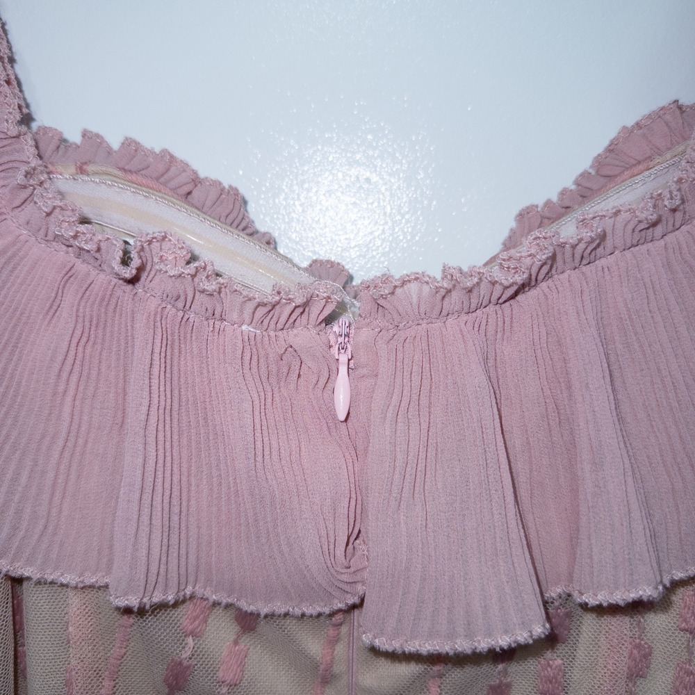 Native Daughters American Threads Pink Verona Lace Mini Dress Size Medium - Picture 7 of 8